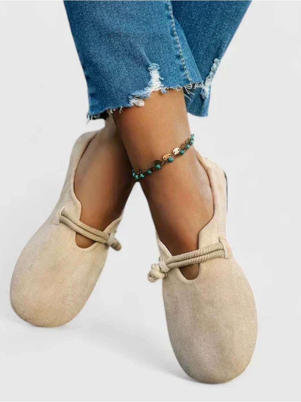 NWOT Harper & Wells suede beige flats size 41